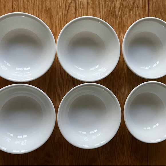 Set Of 6 Corelle Vitrelle White Winter Frost Soup/Cereal Bowls Bowl Set - Picture 1 of 3